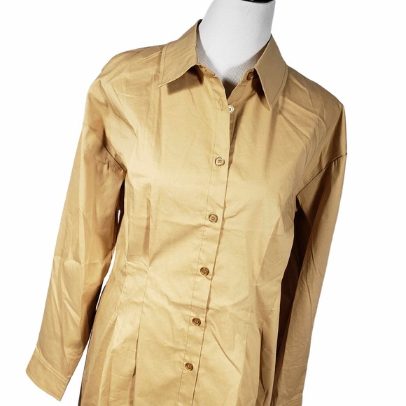 Forever 21 Plus 0X Walnut Brown Long Sleeve Dress NWT - Picture 2 of 8